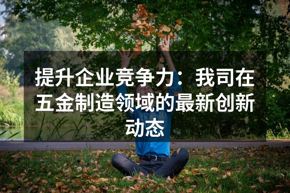 提升企业竞争力:我司在五金制造领域的最新创新动态