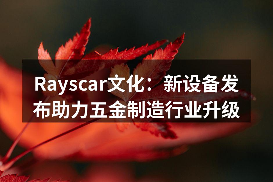 Rayscar文化:新设备发布助力五金制造行业升级
