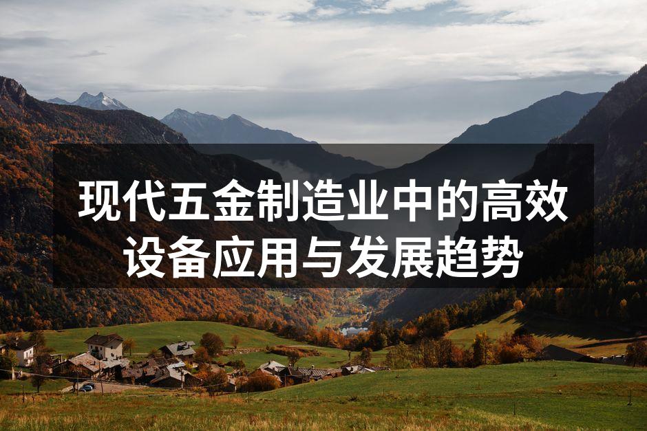现代五金制造业中的高效设备应用与发展趋势